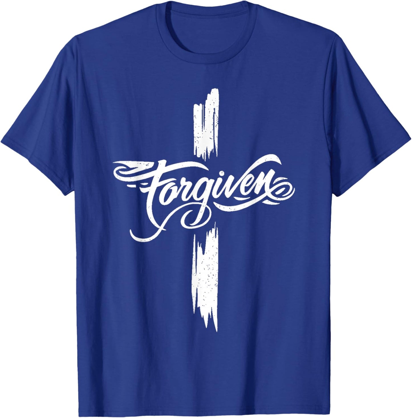 Forgiven Christian Cross Faith Grace T-Shirt - T-Shirt | Royal