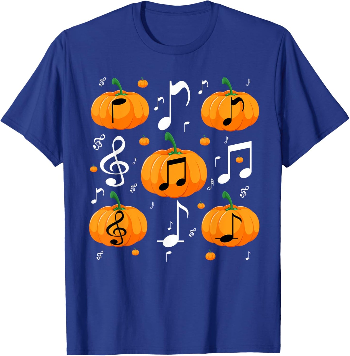 Music Note Pumpkin Fall Costume For Musicians And Teachers T-Shirt - T-Shirt | Royal