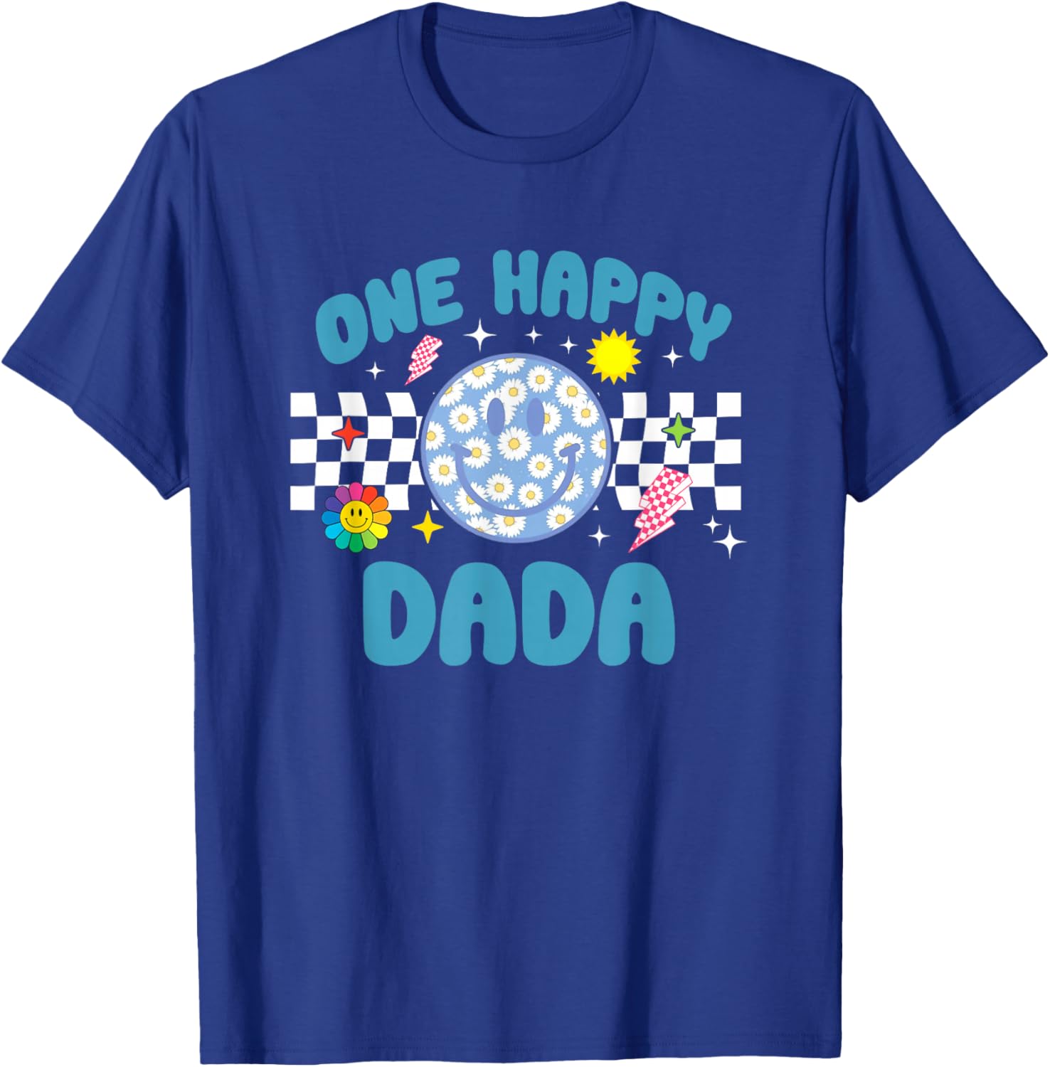 One Happy Dude Dada 1st Birthday Family Matching T-Shirt - T-Shirt | Royal