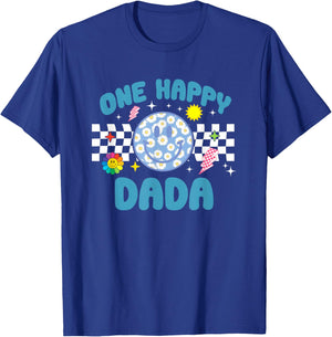 One Happy Dude Dada 1st Birthday Family Matching T-Shirt - T-Shirt | Royal