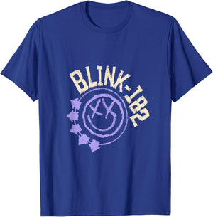 Official Purple Smiley Logo Blink-182 T-Shirt - T-Shirt | Royal