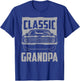 Classic Grandpa Funny Retro Fan Classic Car Lover Vintage T-Shirt - T-Shirt | Royal
