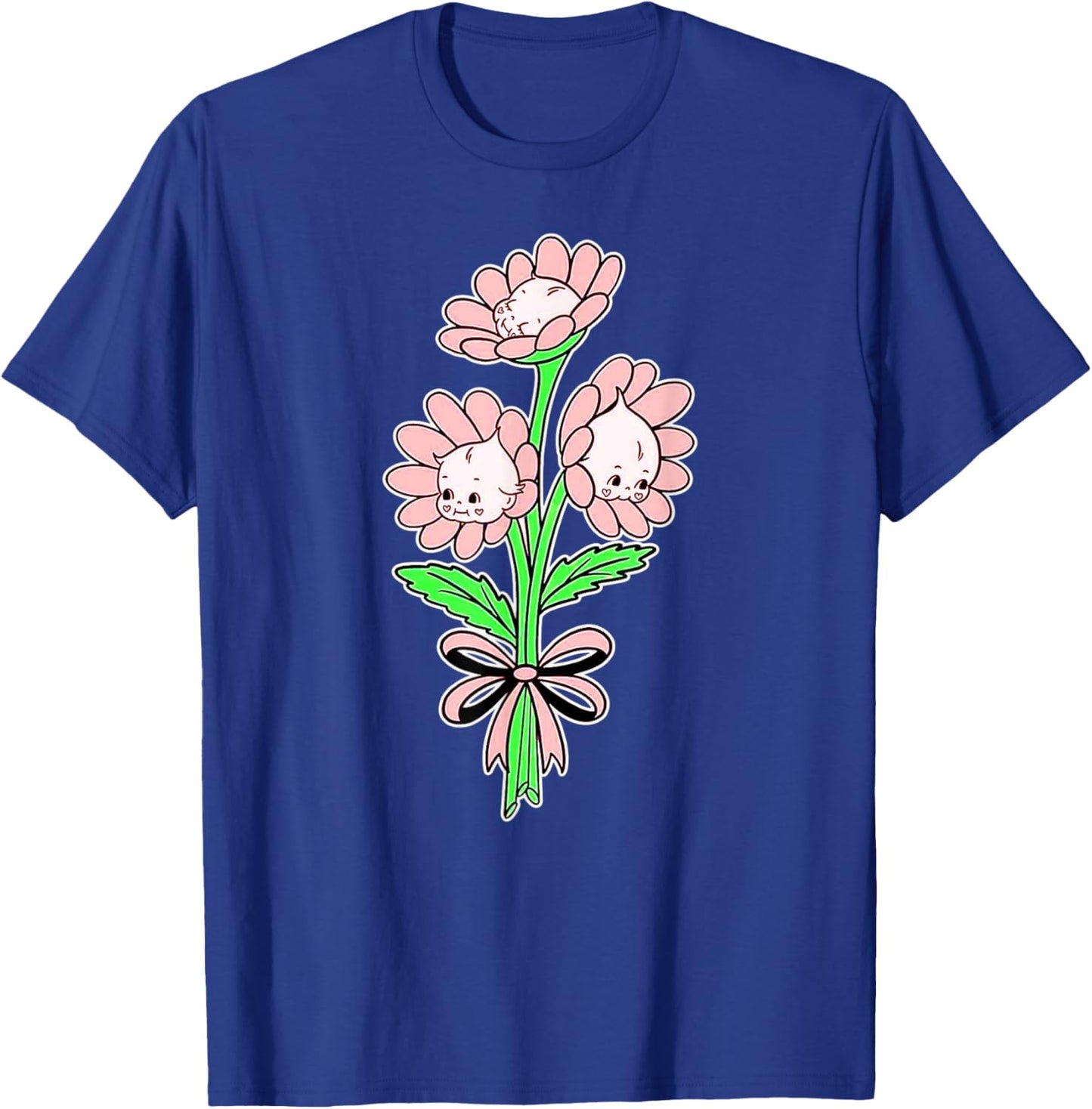 Kewpie Baby Flower Bouquet Spring Flowers T-Shirt - T-Shirt | Royal