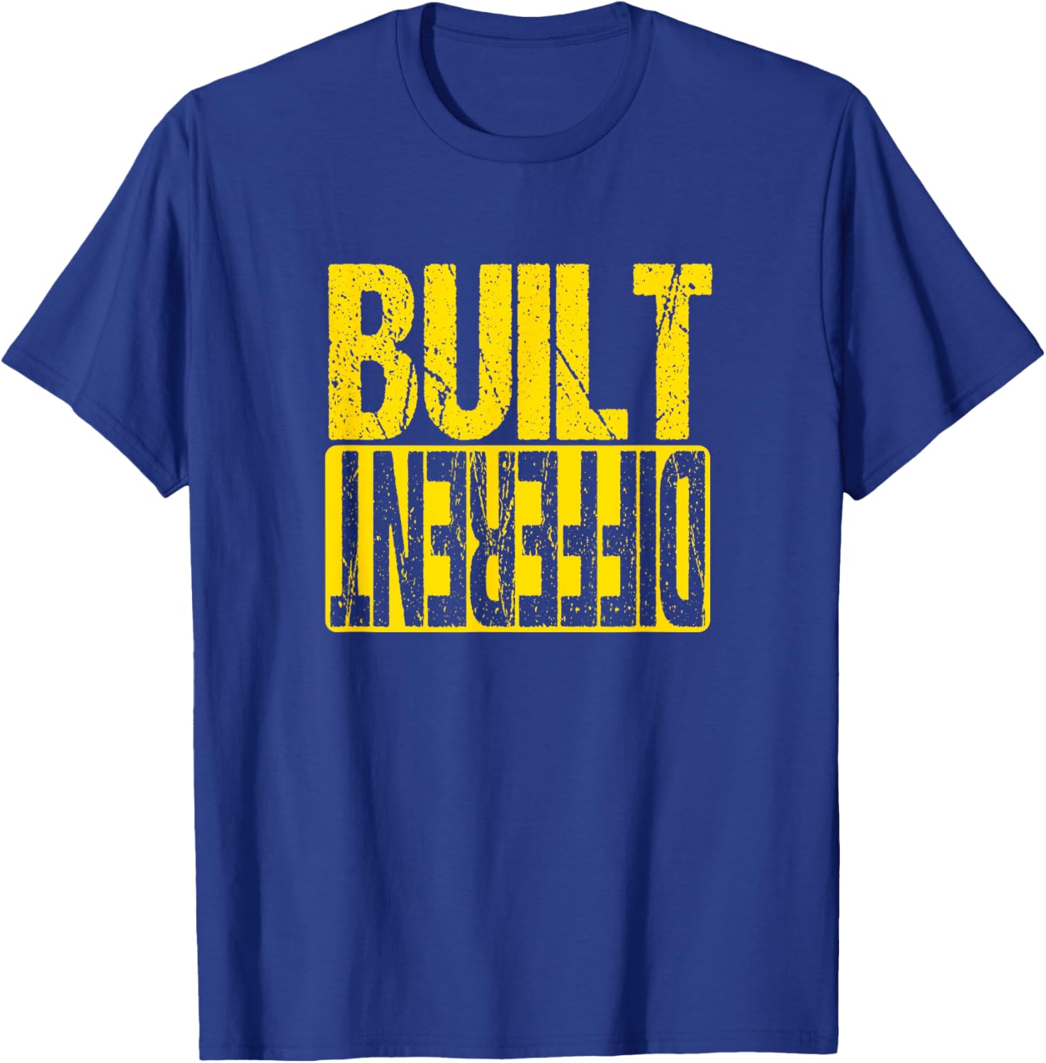 University Varsity-Gold Built Different Varsity-Gold T-Shirt - T-Shirt | Royal