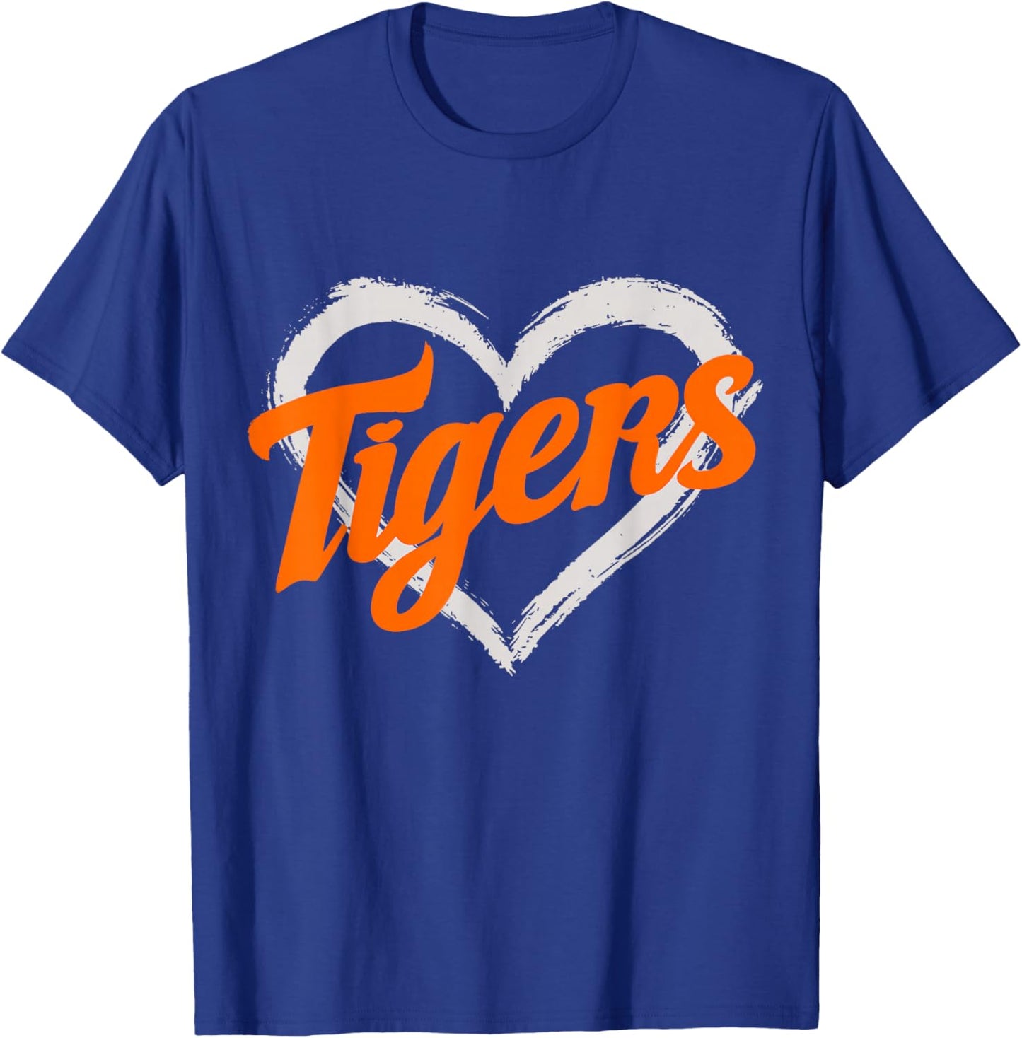 Vintage Tigers Heart Throwback Retro T-Shirt - T-Shirt | Royal