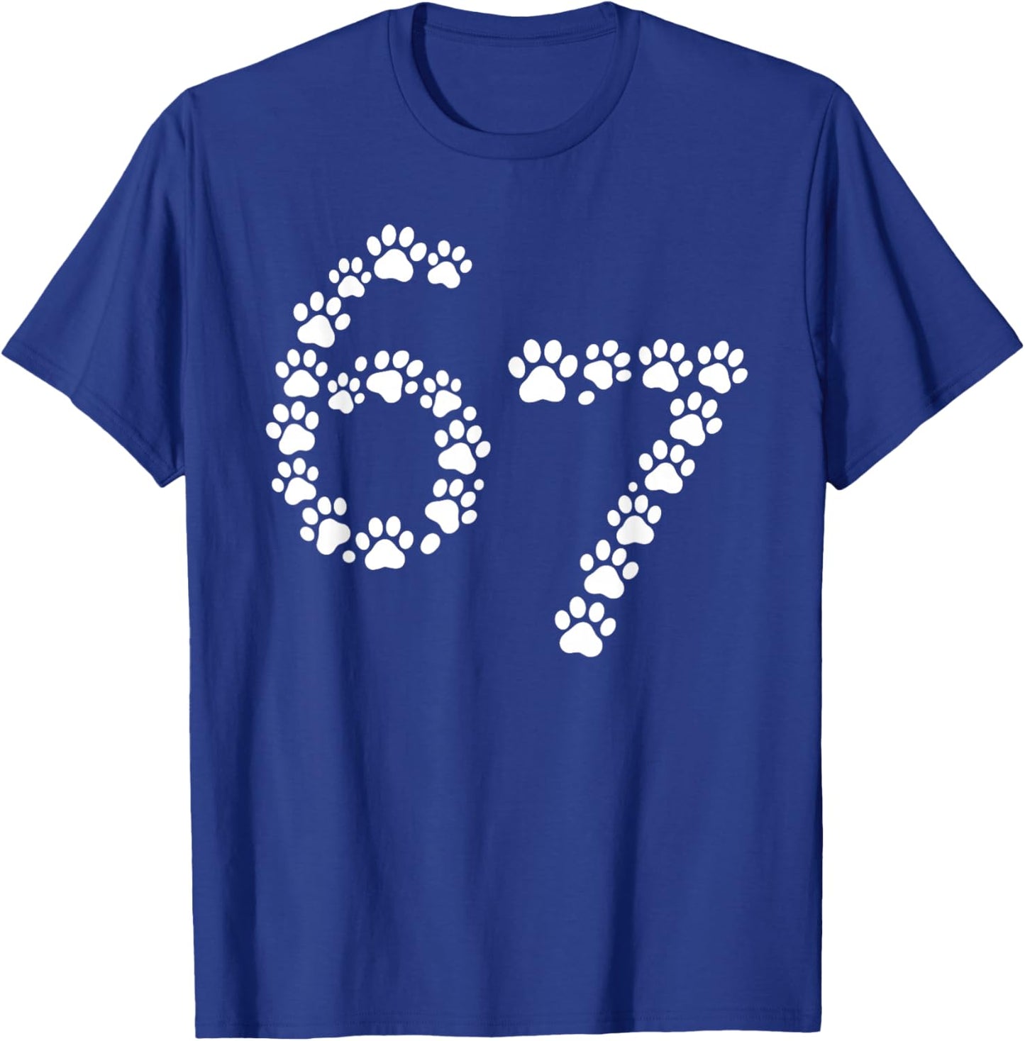 Funny Dog Shirts 6 7 Meme Dog Paws T-Shirt - T-Shirt | Royal