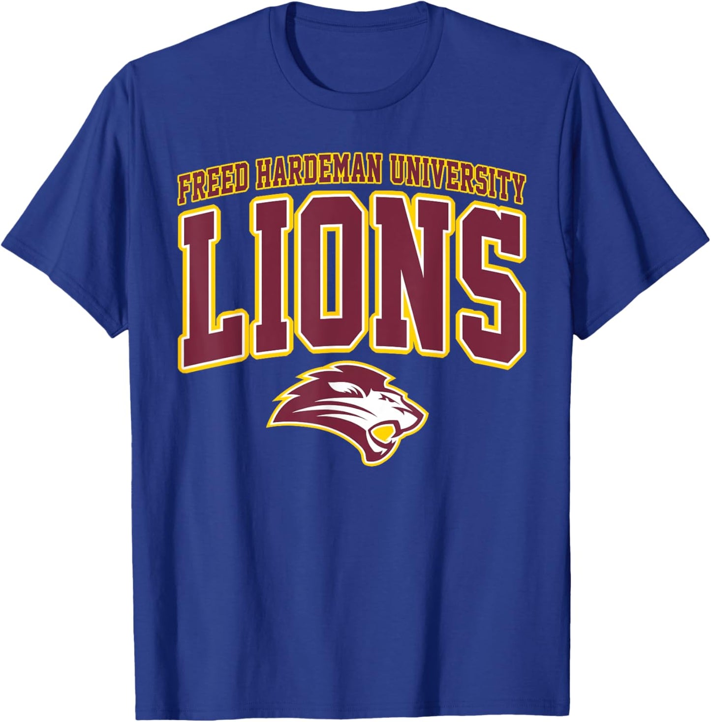 Freed-Hardeman University Lions Arch Vintage Sports Design T-Shirt - T-Shirt | Royal