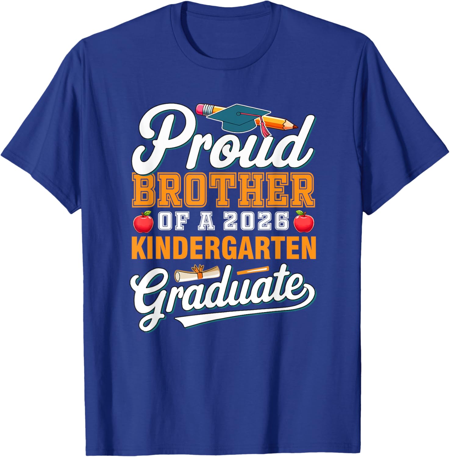 Proud Brother Of A 2026 Kindergarten Graduate Family Kids T-Shirt - T-Shirt | Royal