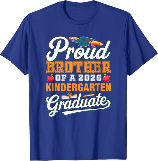 Proud Brother Of A 2026 Kindergarten Graduate Family Kids T-Shirt - T-Shirt | Royal