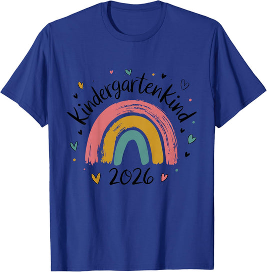 Kindergarten Child 2026 Rainbow Nursery T-Shirt - T-Shirt | Royal
