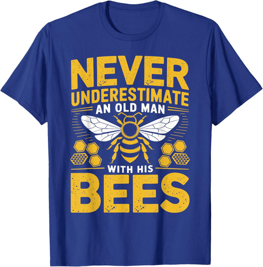 Apiary Bee Keeper An Old Man With His Bees Beekeeping T-Shirt - T-Shirt | Royal