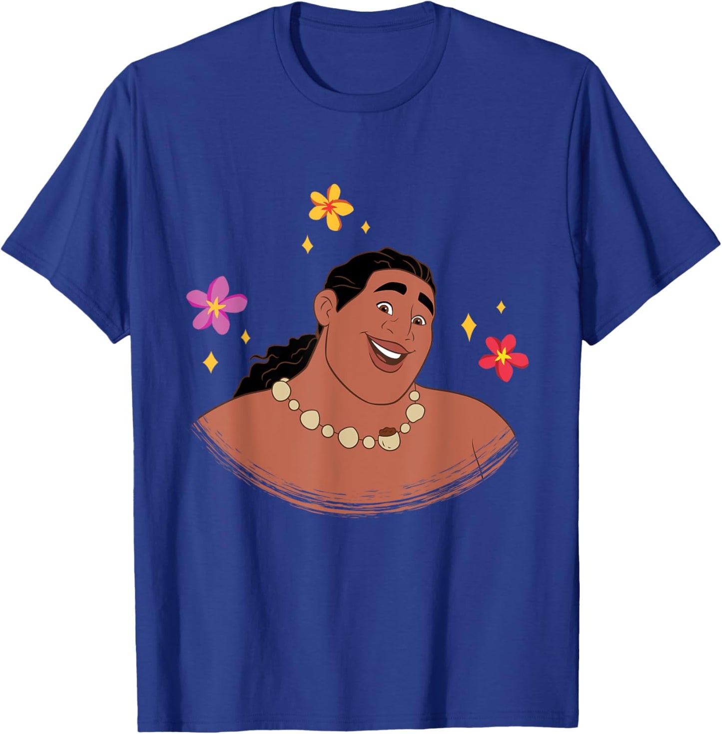 Disney Moana 2 Big Face Moni Tropical Flowers Costume T-Shirt - T-Shirt | Royal