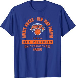 NBA 2026 Playoffs Mantra Knicks Over The Rainbow T-Shirt - T-Shirt | Royal