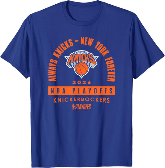 NBA 2026 Playoffs Mantra Knicks Over The Rainbow T-Shirt - T-Shirt | Royal