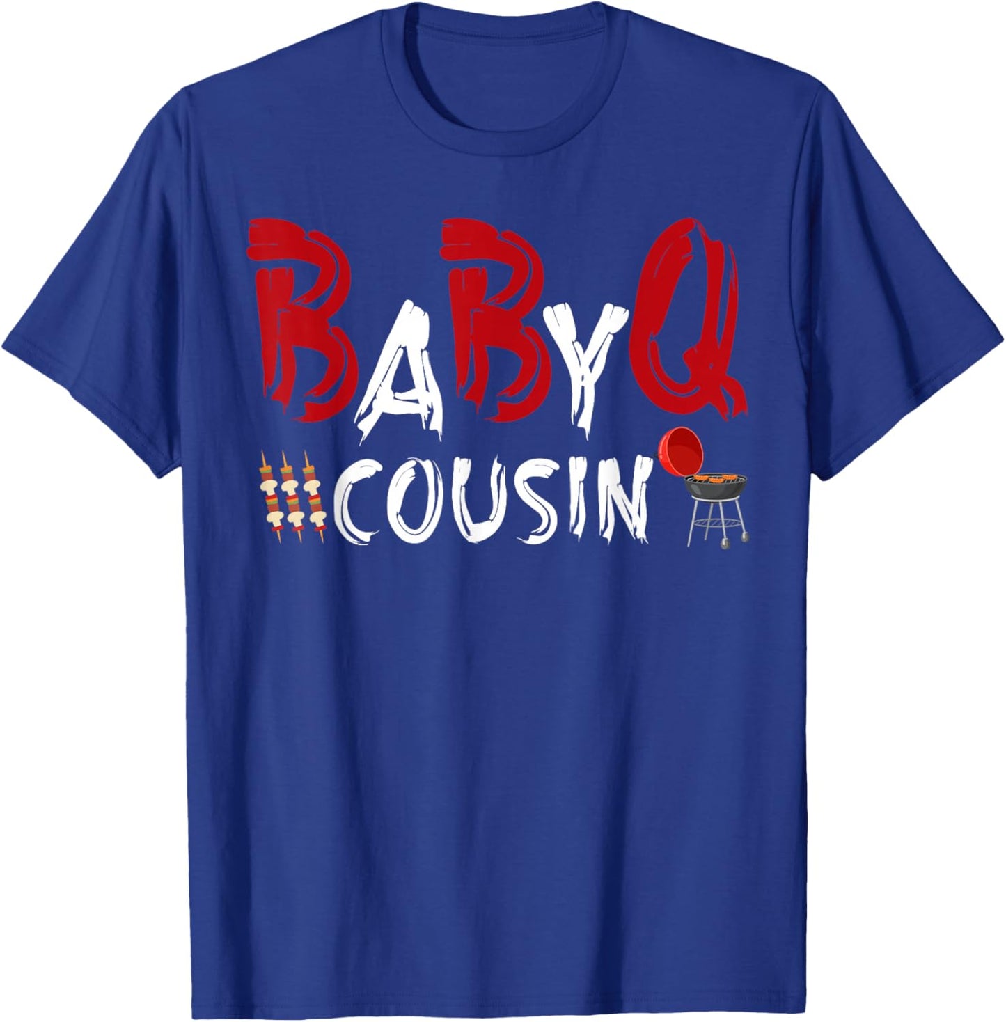 Cousin Baby BBQ Shower Themed Family Matching Barbecue T-Shirt - T-Shirt | Royal
