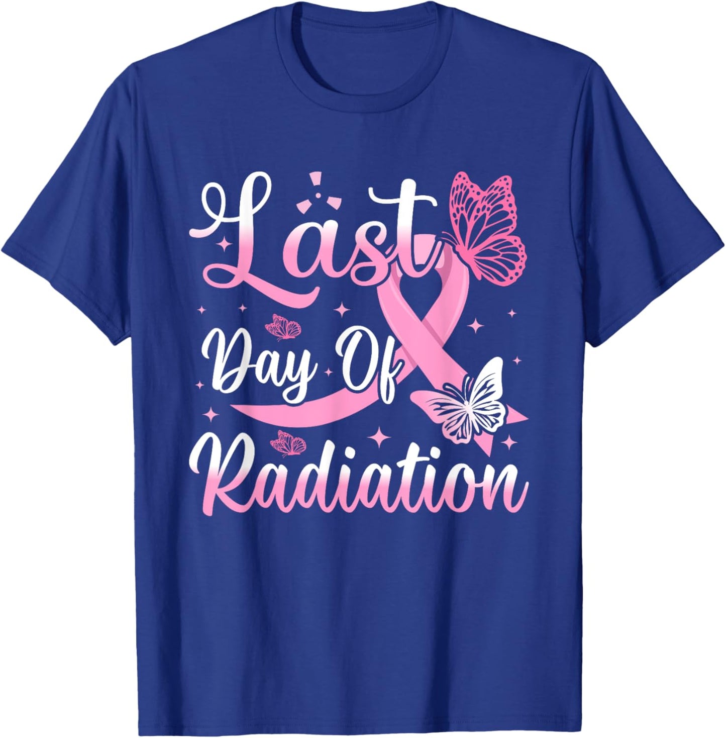 Last Day Of Radiation Chemotherapy Cancer Survivor Awareness T-Shirt - T-Shirt | Royal