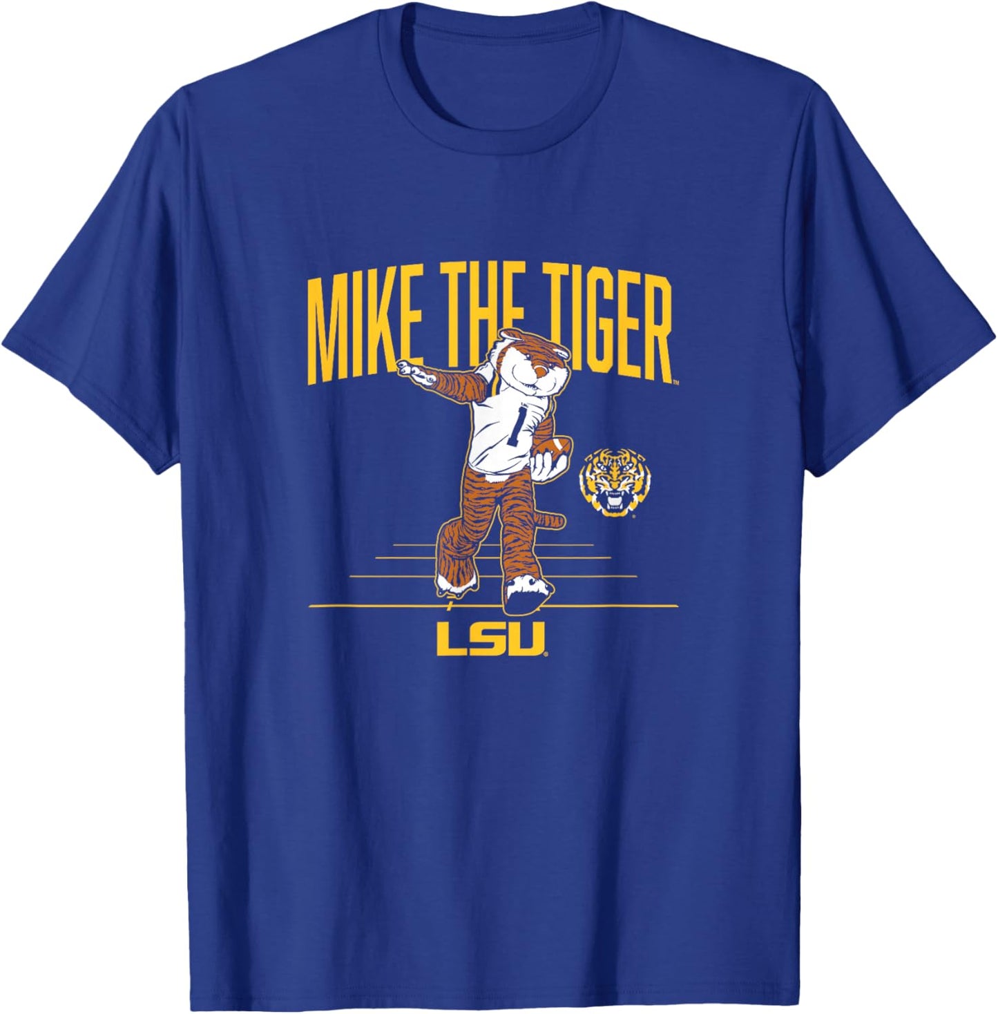 LSU Tigers Football: Mike the Tiger Mascot T-Shirt - T-Shirt | Royal