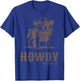 Vintage Howdy English Bulldog Western Country Cowboy Cowgirl T-Shirt - T-Shirt | Royal