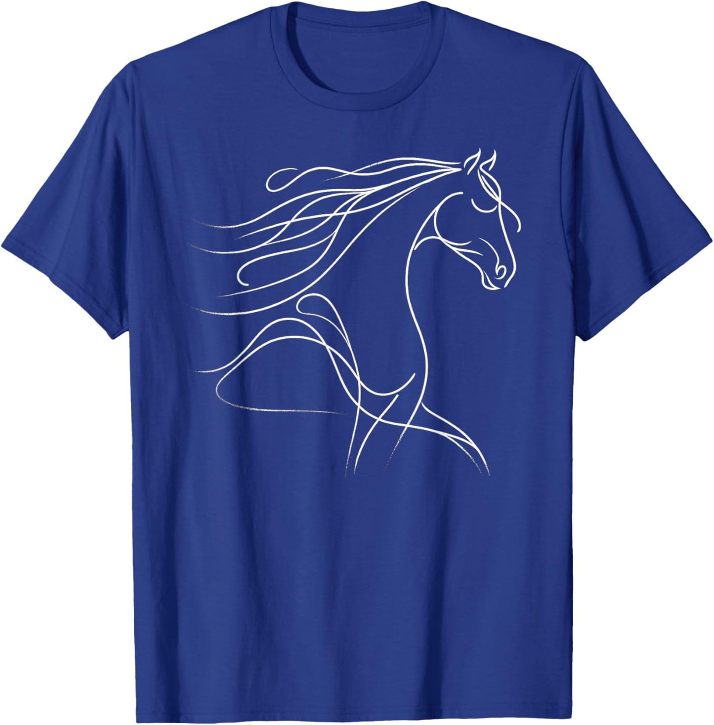 Majestic Horse Line Sketch T-Shirt - T-Shirt | Royal