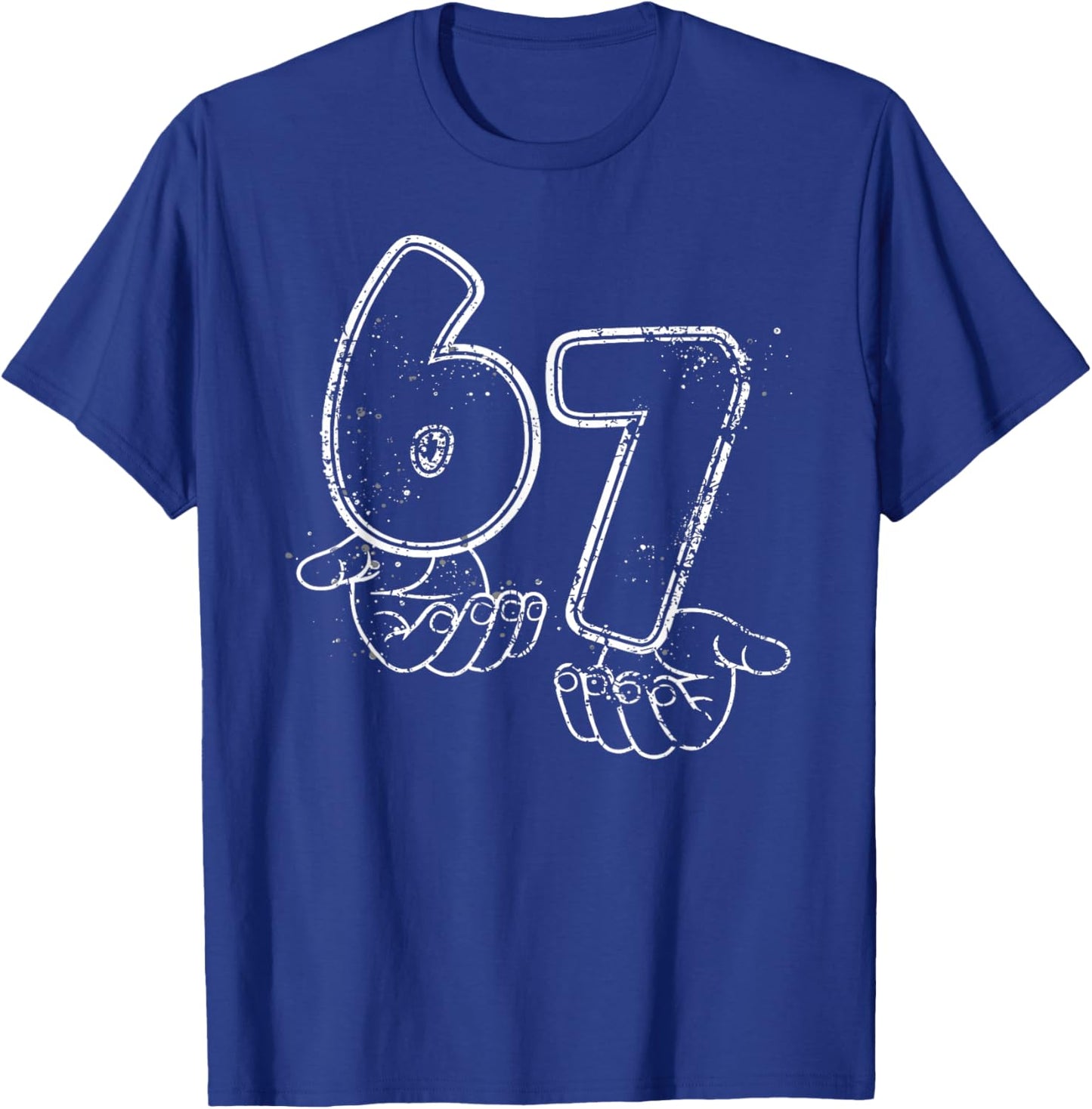 Funny Six Seven 6 7 Meme Gen Alpha Slang 6 7 Hands Teen Kids T-Shirt - T-Shirt | Royal