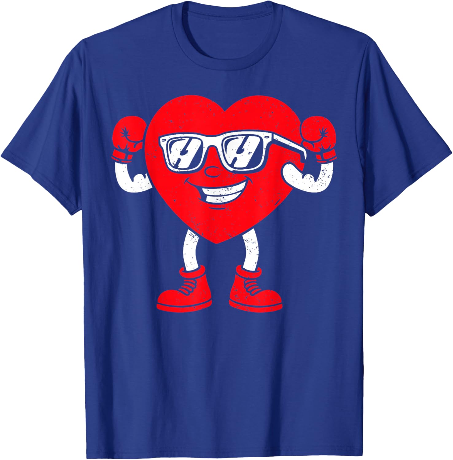 Happy Valentines Day Boxing Heart Matching Couples T-Shirt - T-Shirt | Royal