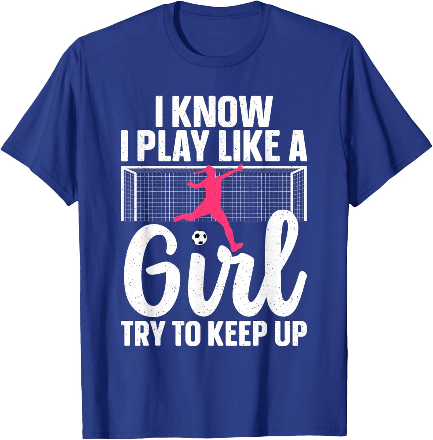 Funny Soccer Art Girls Soccer Player Soccer Lover T-Shirt - T-Shirt | Royal