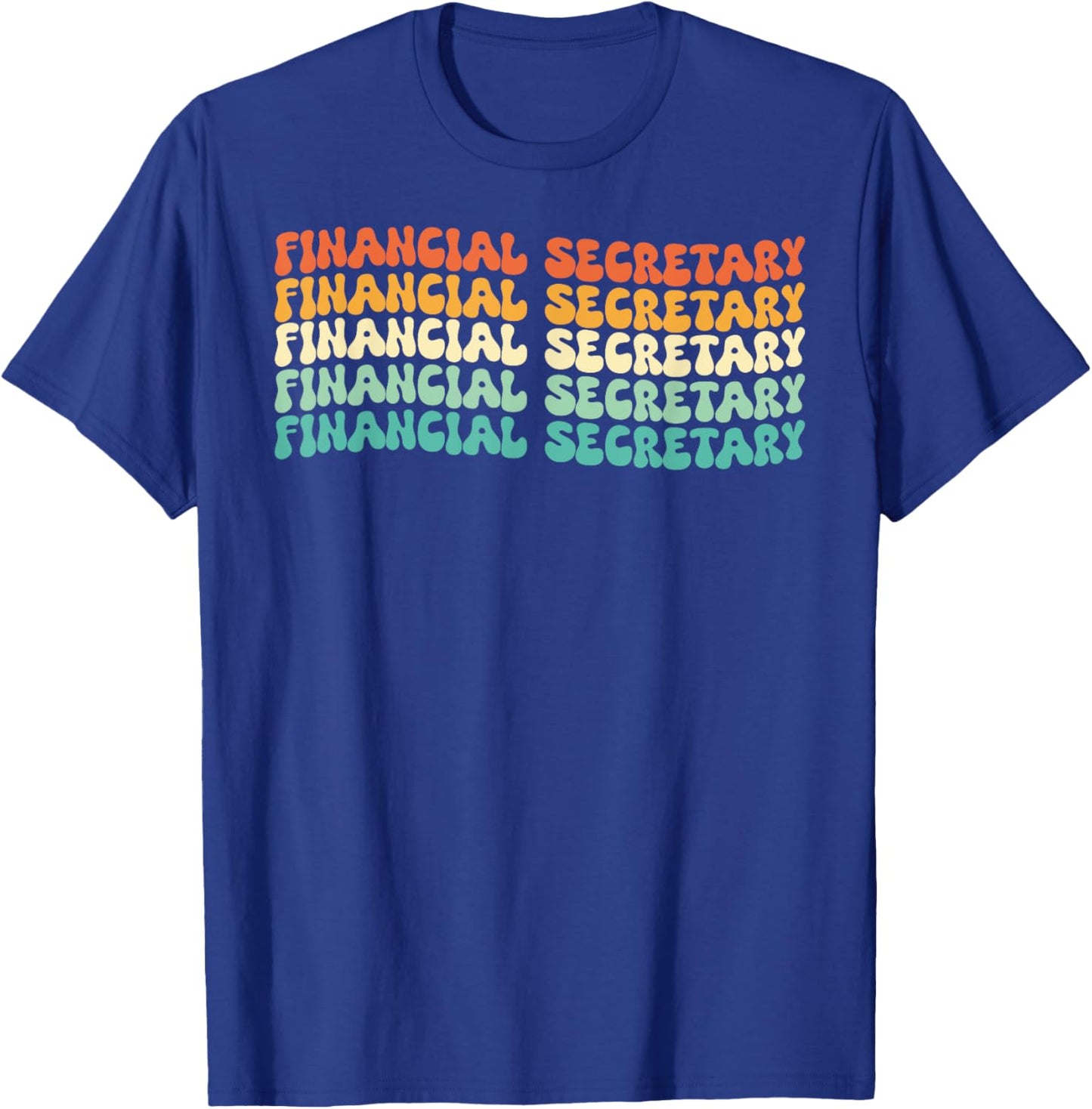 Groovy Financial Secretary Job Title T-Shirt - T-Shirt | Royal