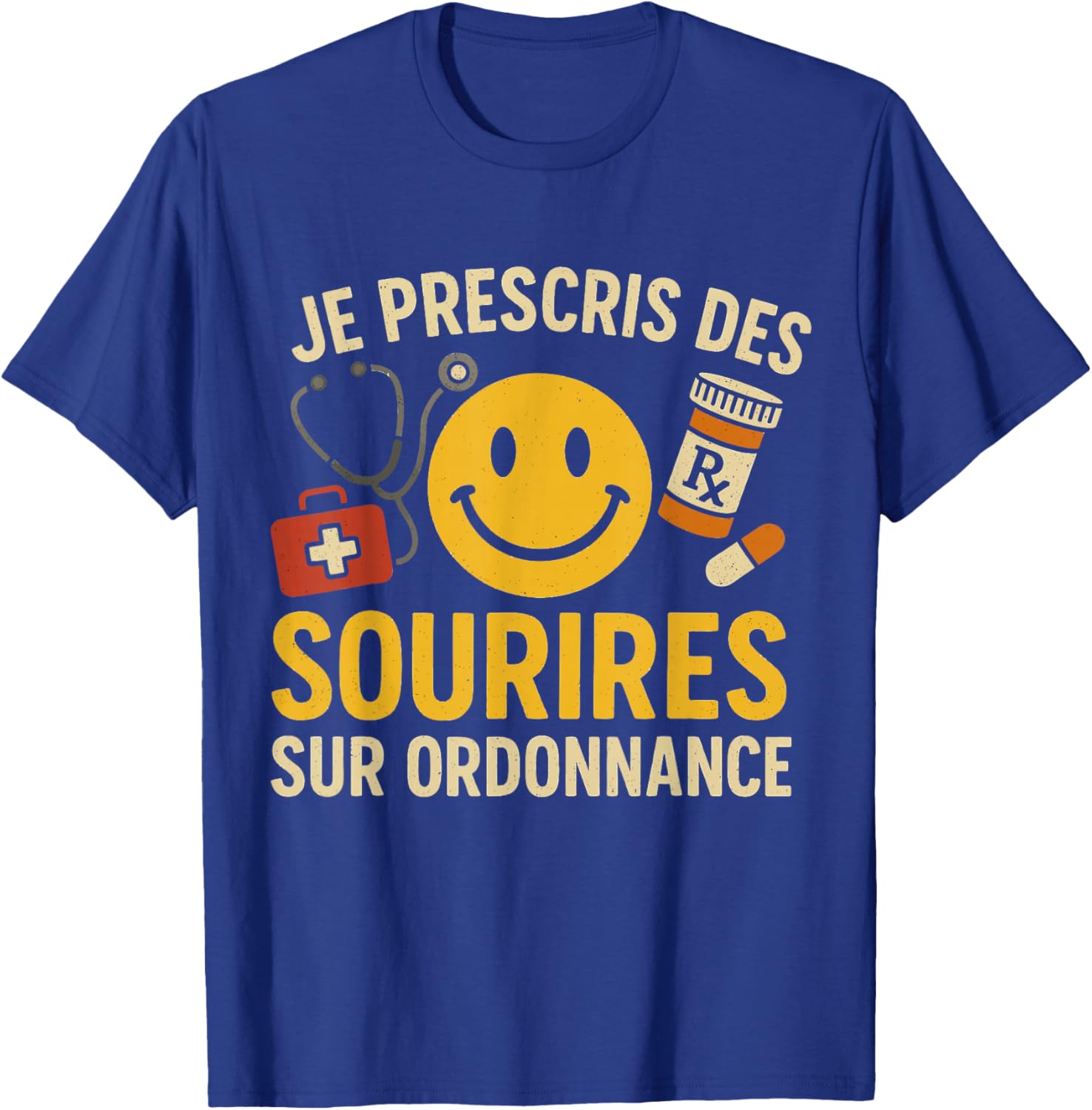 I Prescribed Smiles on Prescription Smiley T-Shirt - T-Shirt | Royal