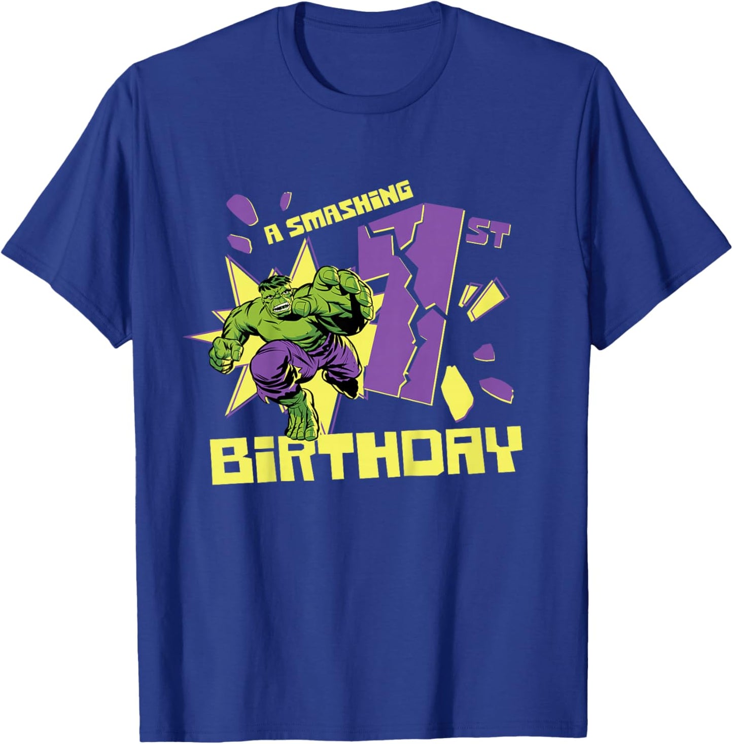 Marvel Super Heroes Hulk A Smashing 1st Birthday Party T-Shirt - T-Shirt | Royal