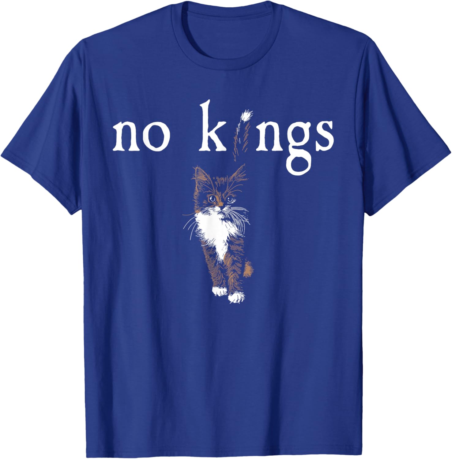 Cat No Kings Protest Resist T-Shirt - T-Shirt | Royal