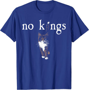 Cat No Kings Protest Resist T-Shirt - T-Shirt | Royal