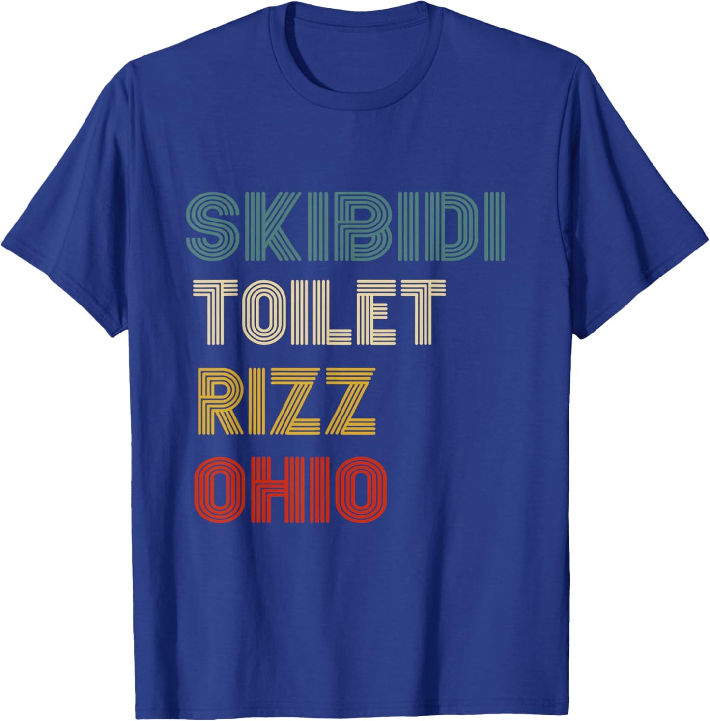 Funny Rizzler Ohio Skibidi Toilet Rizz - Black, -Adults, Short Sleeve, , Gaming Slang, School, Fun T-Shirt - T-Shirt | Royal