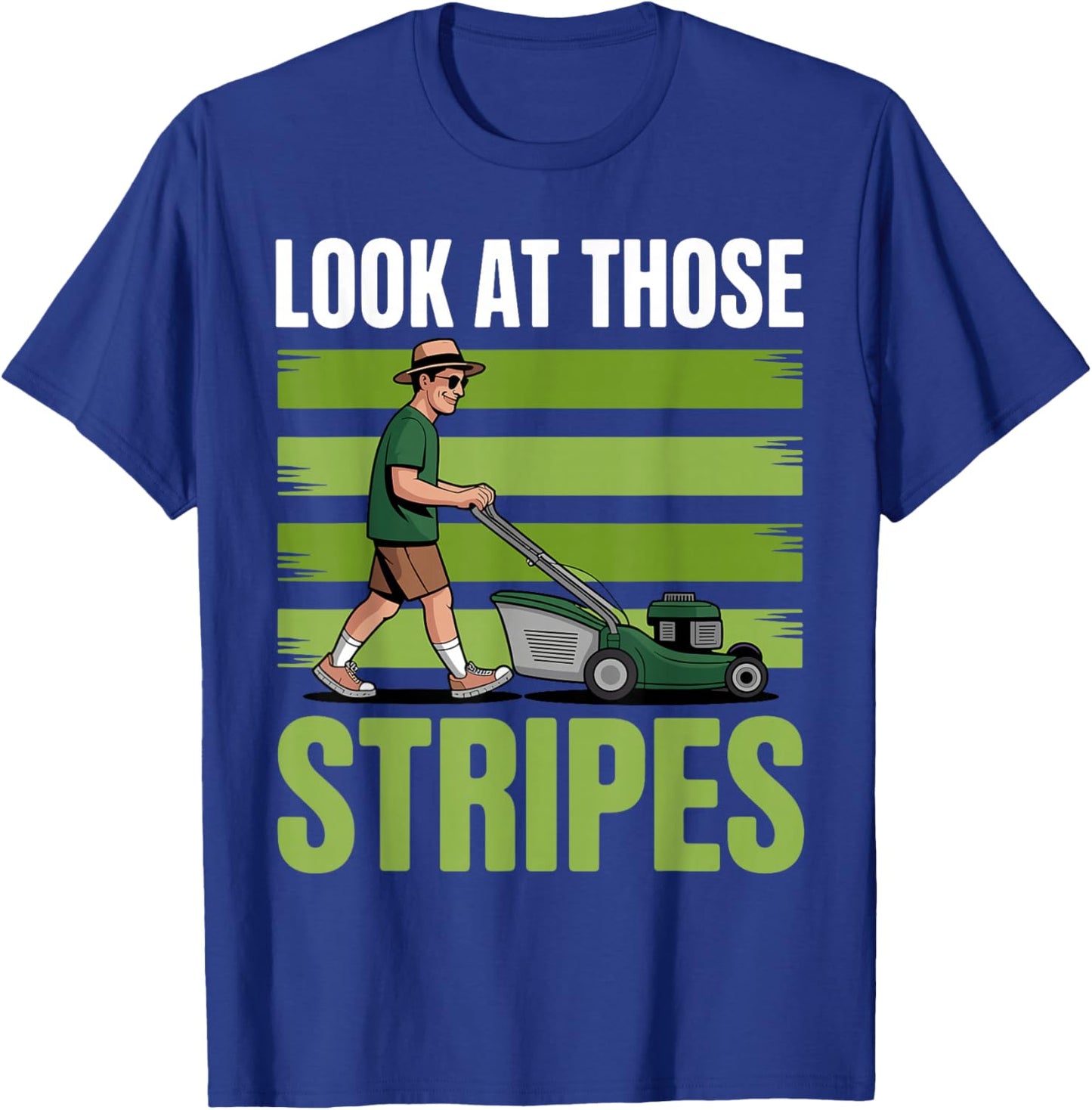 Funny Lawn Mower Art Women Lawn Mowing Landscaper T-Shirt - T-Shirt | Royal