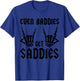 Even Baddies Get Saddies Vintage Skeleton Rock N Roll Hands T-Shirt - T-Shirt | Royal