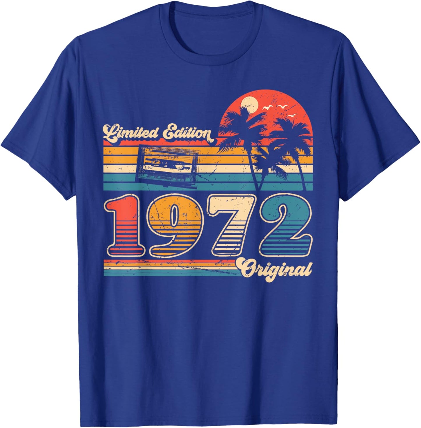 53th Birthday Retro Vintage 1972 Men Women T-Shirt - T-Shirt | Royal