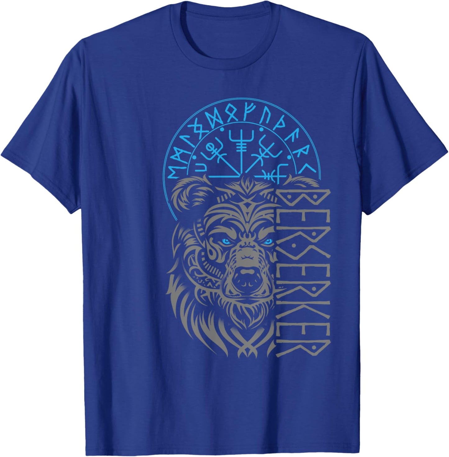 Berserker & Viking Compass - Norse Bear Design T-Shirt - T-Shirt | Royal