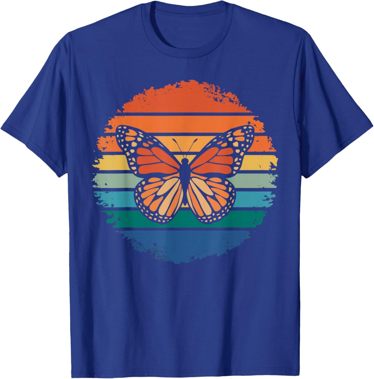 Cute Butterflies Animal Lover Retro Vintage Monarch Butterfly , Women, Kids - Black, Small, Short Sleeve T-Shirt - T-Shirt | Royal