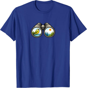 Bird Watching Binoculars T-Shirt - T-Shirt | Royal