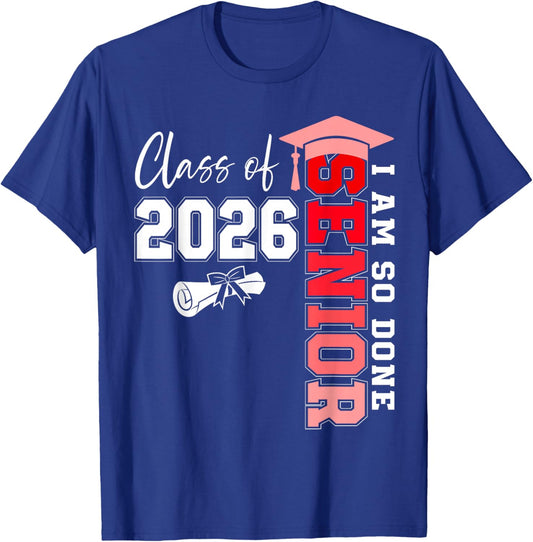 Class of 2026 Senior 2026 Graduation Decoration Men Senior T-Shirt - T-Shirt | Royal