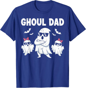 Ghoul Dad Vintage Ghost Funny Halloween Costume T-Shirt - T-Shirt | Royal