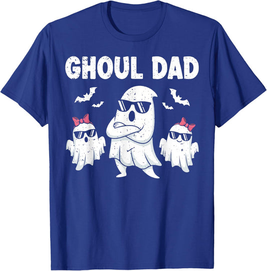 Ghoul Dad Vintage Ghost Funny Halloween Costume T-Shirt - T-Shirt | Royal
