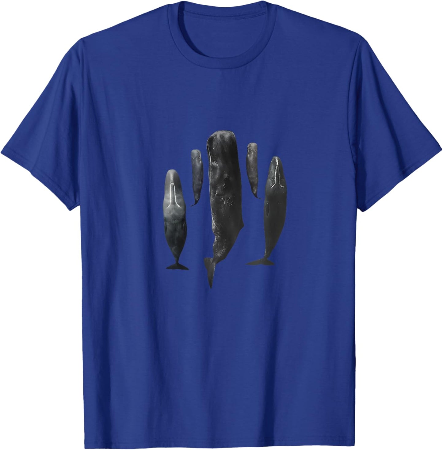 Sleeping Whales Whale School Sea Creatures Ocean Nature , blue, S T-Shirt - T-Shirt | Royal