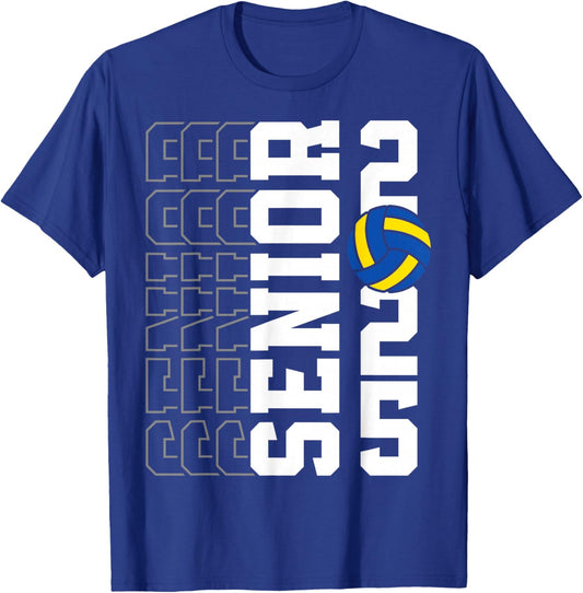 Class of 2025 Graduation Senior Volleyball Player Boys Girls T-Shirt - T-Shirt | Royal