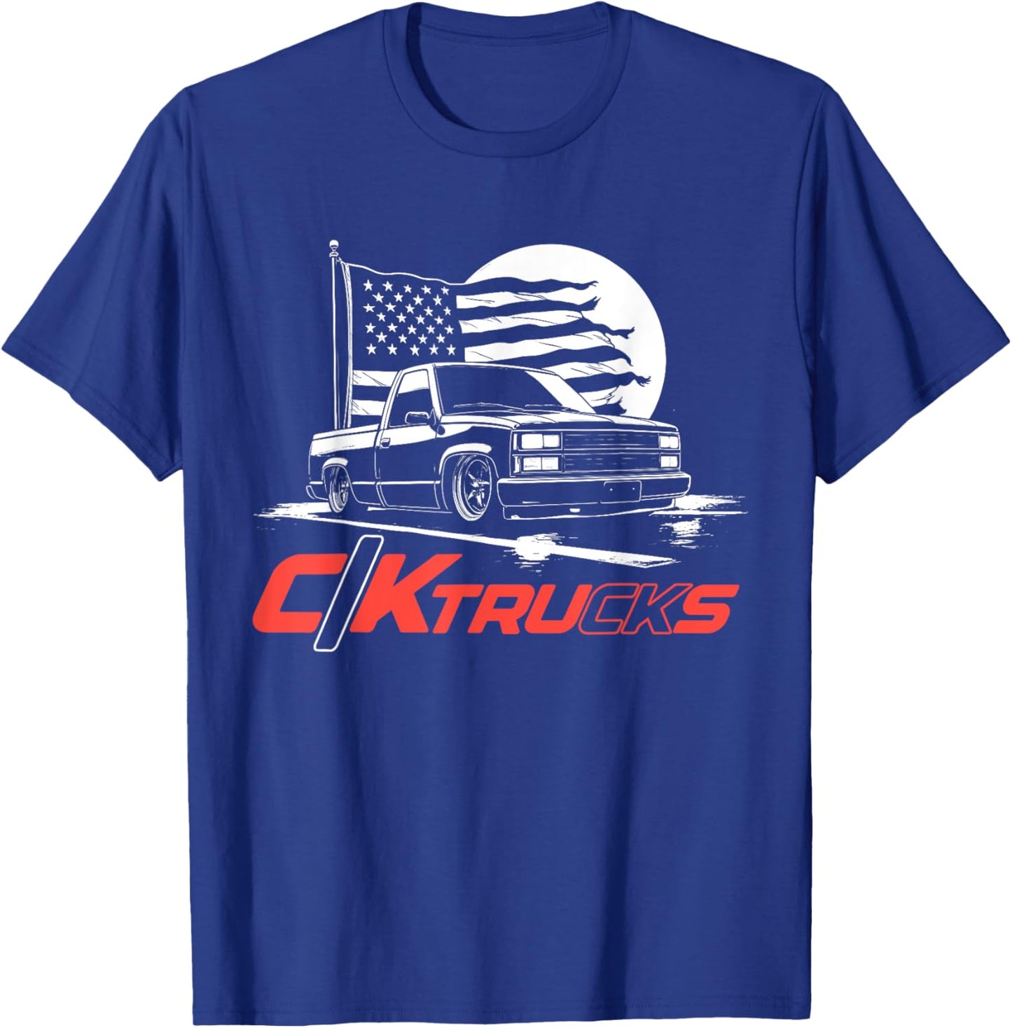 OBS Single Cab Truck Old Body Style Retro 4th Gen CK T-Shirt - T-Shirt | Royal