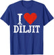 I Love Diljit Heart Retro Personalized First Name Groovy T-Shirt - T-Shirt | Royal