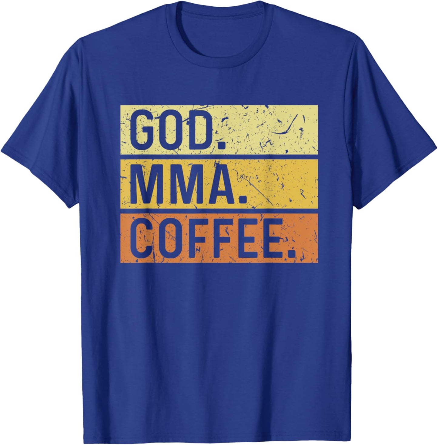 God MMA Coffee Jesus Mixed Martial Arts T-Shirt - T-Shirt | Royal