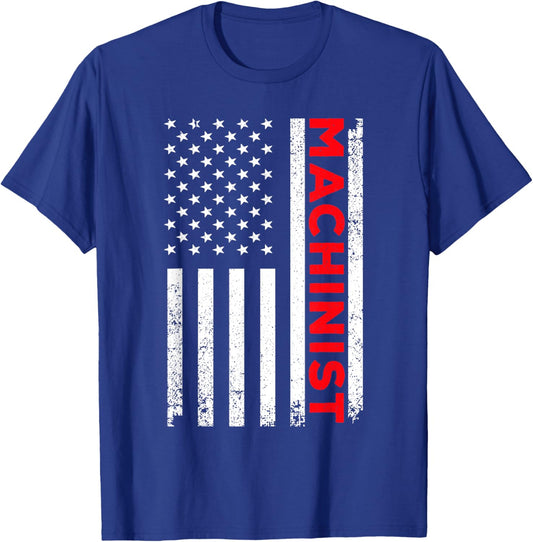 Machinist Art Dad Machine Operator CNC Machinist T-Shirt - T-Shirt | Royal