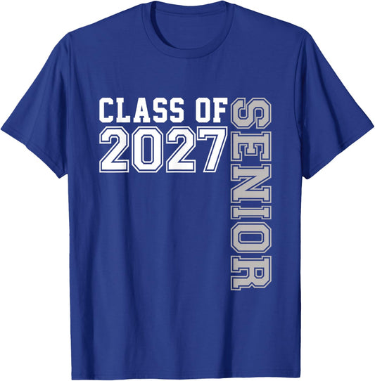 Senior 2027 Class of 2027 Seniors Graduation 2027 Senior 27 T-Shirt - T-Shirt | Royal