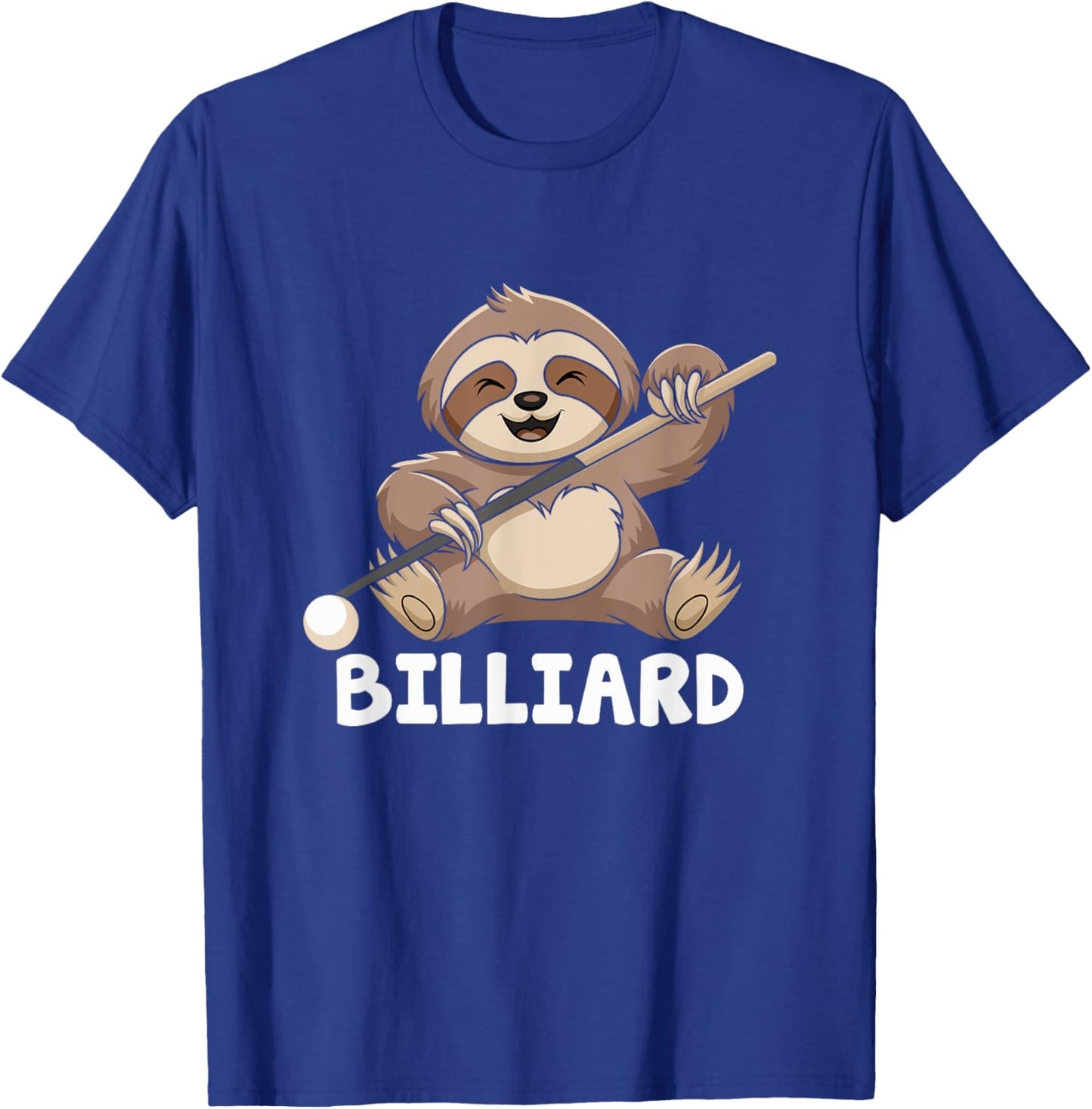 Sloth Playing Billiard Pool Cue Sports Athlete Game For Kids T-Shirt - T-Shirt | Royal