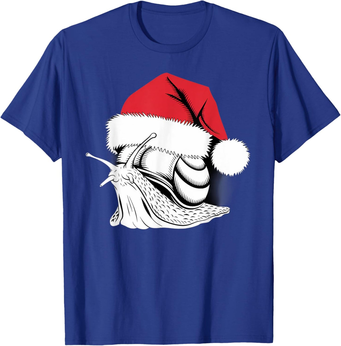 Joyful Snail Santa on Snail Christmas T-Shirt - T-Shirt | Royal